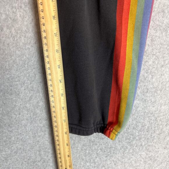 Marine Layer Washed Black Stripe Anytime Fleece Sweatpants Size Small - Picture 10 of 13